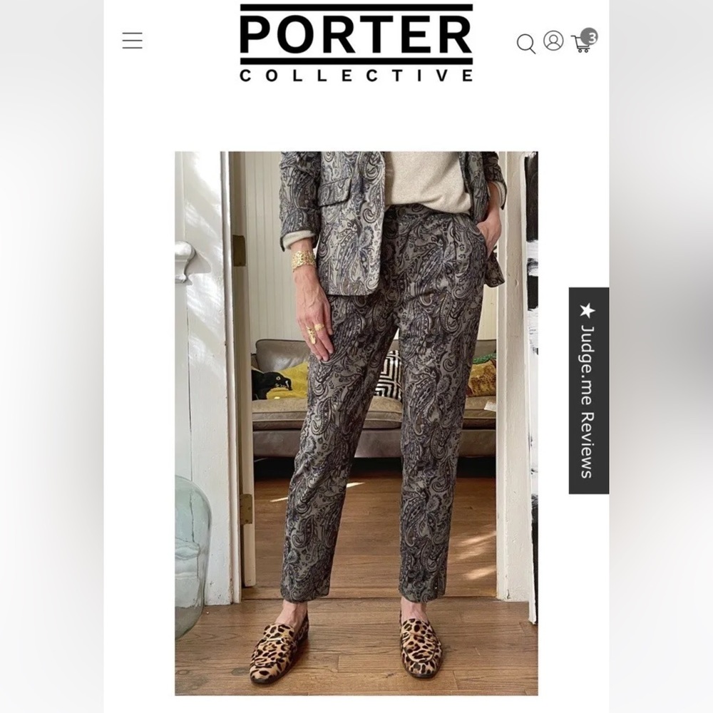 Fine wale corduroy pants Porter Collective, sz 6, NWT.